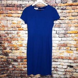 Narciso Rodriguez Short Sleeve Midi Dress Back Zip